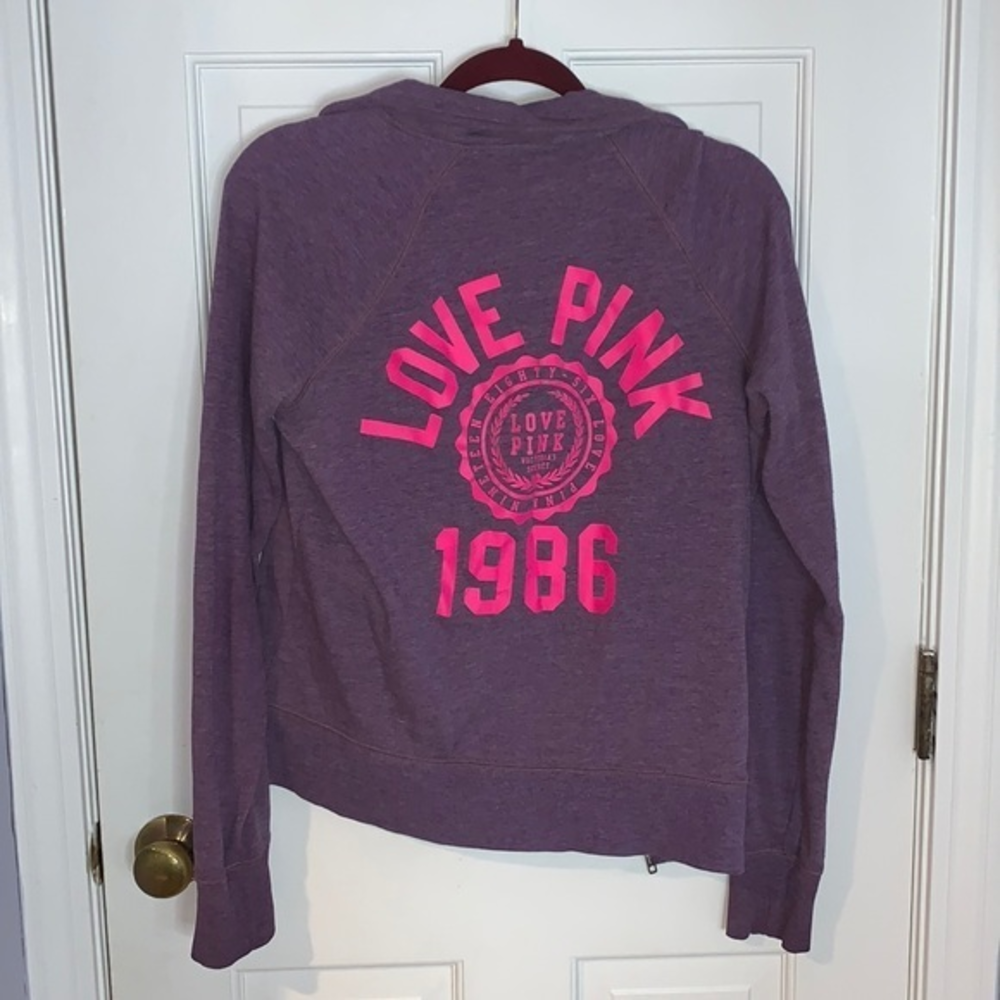 Victoria’s Secret hoodie purple zip up pink